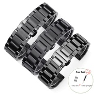 Solid Stainless Steel Watchband 18mm 20mm 22mm 24mm Solid Thick Polished Matte Metal Watch Band Stee