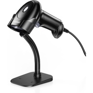 Anyeast 1D 2D Barcode Scanner with Stand USB Wired QR Code Scanners for Computer POS Support Automa