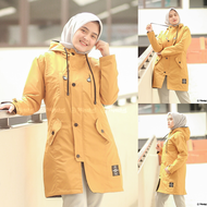 HJ-IXR GOLDENROD HIJACKET® IXORA JAKET WANITA MUSLIMAH PANJANG JAKET PARKA CEWEK HIJABER WARNA GOLDE