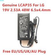 Original LCAP35 19V 2.53A 48W 6.5x4.4mm AC Adapter For LG 32 inch TV E2242C E1942C IPS224T Monitor D