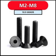 Countersunk Hex Socket Screw M2-M8 Grade 10.9 Alloy Steel Black Oxide Easy Install Strong Durable (2