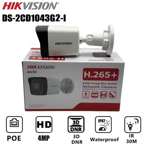 Hikvision NEW DS-2CD1043G2-I 4MP Camera H.265 + Human and Vehicle Detection WDR IR30M CCTV Outdoor B