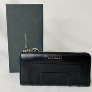 BVLGARI Serpenti系列琺瑯蛇頭L型拉鍊長夾