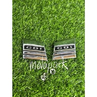 HONDA EX5 HIGH POWER LEGSHIELD CDI EMBLEM LOGO GETAH KEPAK EBER MAGAT PUTIH CHROME 4 STROKE STROK
