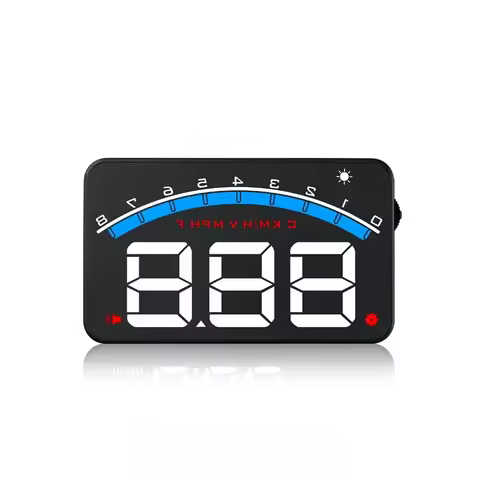 HUD OBD2 Speedometer RPM Temperature Voltage Head Up Display Automobile Digital with Buzz Alarm Driv