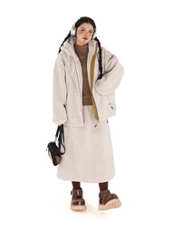 可愛小熊羊羔毛連帽外套