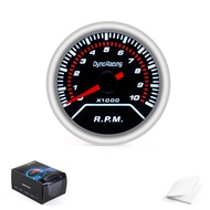 Dynoracing 2"52MM Smoke Lens Car Tacho Tachometer Car 0-8000 Rpm Gauge Bright Led lighting Car meter