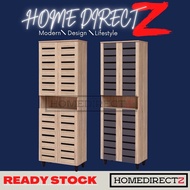 HDZ 4 Door Solid Board Shoe Cabinet Tall Shoe Storage Almari Kasut Tinggi Shoe Rack  Air Ventilation Shoe Cabinet 鞋厨