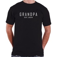 Grandpa Est Funny First Time Grandfather Promoted T-Shirt