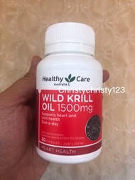 (現貨 30粒) ~Healthy Care 南極磷蝦油 1500MG (Healthy Care Wild Krill Oil) ~到期日: 2025年 08月