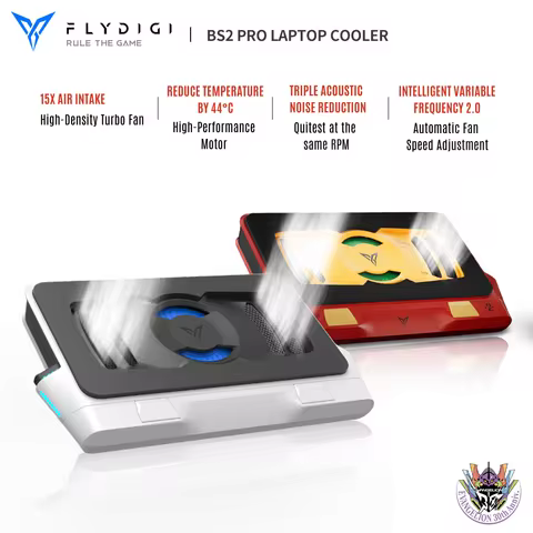 NEW FLYDIGI BS2 pro Laptop Cooler Overclocking Pressure Air Dual Noise Reduction Intelligent Variabl