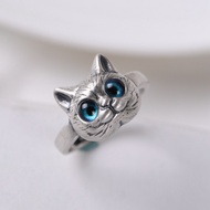 Cat Head Cat Kitten Ring Ring Retro Design Cute Small Animal Open Ring Cat Slaves Ring