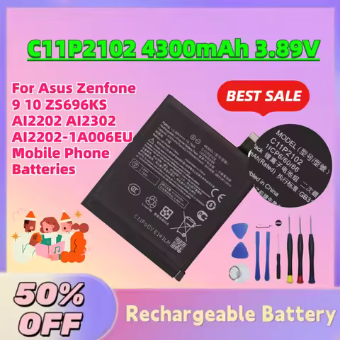 Hot Sale New C11P2102 4300mAh 3.89V Battery for Asus Zenfone 9 10 ZS696KS AI2202 AI2302 AI2202-1A006