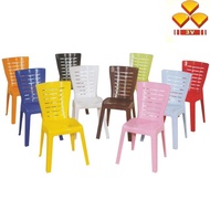 TKTT 4 Pcs 3V Eletta High Quality Plastic Rest Chair Stackable Dining Chair Kerusi Sandar Plastic Kerusi 3V Serbaguna