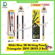 NIKKI Pensel 2B Writing 2B Pencil (Tri Grip)12'S 2B Pensel Penulisan