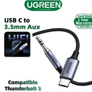 UGREEN USB C to 3.5mm Audio Adapter Hi-Fi Stereo Type C to Aux Headphone Male Cord Car Auxiliary Cable Compatible with Samsung Galaxy S23 Ultra/S23/S23+/S22 S21 S20 Note20 iPad Pro Air Pixel 5 1M