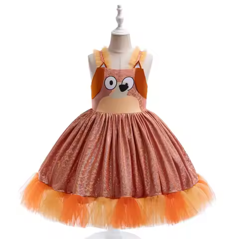 Bluey Children's Anime Cartoon Dress Cosplay Costume Kids' Festival Performance Birthday Gift Cartoo
