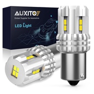 AUXITO 2Pcs 1156 P21W Led Light 3020 12-Smd 1156 P21W Ba15S Led Car Brake Light Drl 6000K White 12V