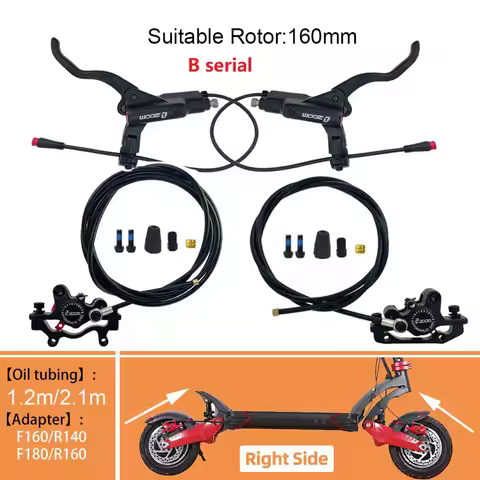 ZOOM Bike Electric Scooter Power Off Control Oil Hydraulic Disc Brake Caliper 2200 1200mm for Zero 1