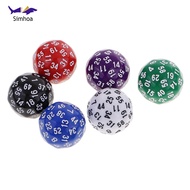 Simhoa 6 pcs. D60 six-sided acrylic   3.5cm for table game board game colored