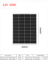 แผงโซล่าเซลล์ solar cell 6V-18V สำหรับชาร์จแบตเตอรี่ แผงโซร่าเซลล์ Solar panel Monocrystalline แผงโซ