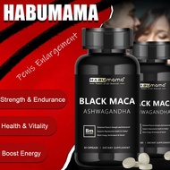 HABUMAMA Black Maca Capsules Testo Booster for Male Maca DAA Energy Testosterone Booster Man Supplem