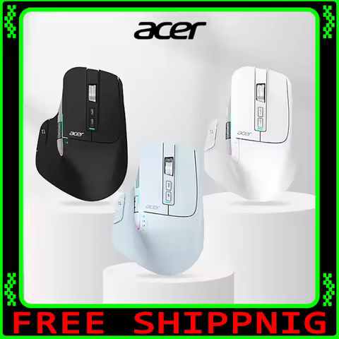 Acer Omr225 Gamer Mouse 3mode Bluetooth Wireless Mouse Dual Scroll Ergonomic Mouse Custom Programmin