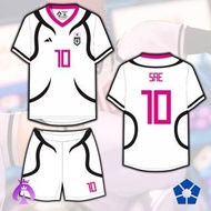 Kq Jersey Futsal Bola Blue Lock Tim U20 Warna Putih Fullprint Dewasa Anak Custom Nama Dan No Punggun
