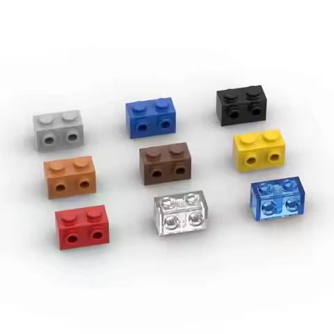 MOC 10PCS Puzzle Particle 52107 Modified 1x2 Building Blocks Kit With Studs On Two Sides Bricks Toys