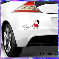 HL Cartoon Xiaoxin Dog Walking Car Cute Dog Pulling Sticker Decoration Car Scratches Mask Decoration