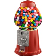 Vintage Gumball Machine - 11-Inch Retro-Style, Coin-Operated Cast Metal Vending Machine with Glass G