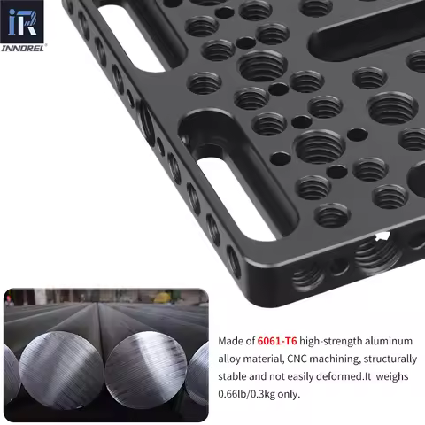 INNOREL CP10 Multi Functional Photography DIY Cheese Plate with 1/4" & 3/8" Threads, Built-in ARRI L