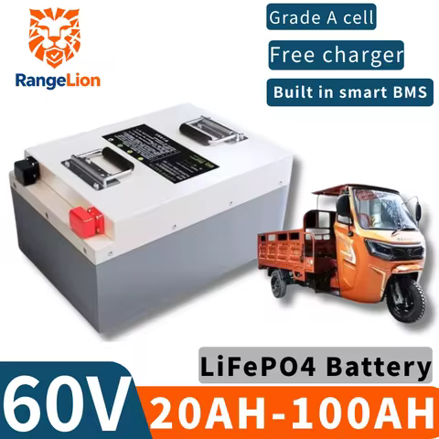RangeLionLIFEPO4 60V 60Ah 100Ah 60V 80Ah 20Ah 30Ah 40Ah 50Ah 70Ah Lithium iron phosphate battery for