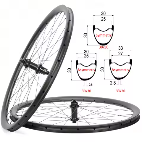 29er Mountain Carbon Wheelset PSR 1423 TB2015 Spokes Goldix M370 UD Matte 30mm Deep 30x30 30x33 Tube