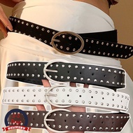 [3-5 DAYS DELIVERY]Y2K Bohemian Rivet Belt, 3 Colors PU Leather & Alloy Accessories | Punk Style Adj