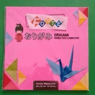 (1 BUNCH = 10 Pcs) Origami Color Paper FORTE Folding Paper 20x20cm Flourescent