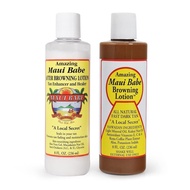 Maui Babe Before After Browning Lotion, [2-]- Before After Sun Tan, Made In USA, 8 Ounces