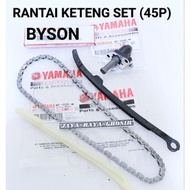 Ready RANTAI KETENG SET ( 45P ) LIDAH TENSIONER + TONJOKAN KETENG BYSON KARBU OLD HIGH QUALITY