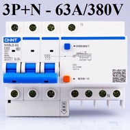 Aptomat chống giật RCBO CHINT 3P+N 380V át chống giật cầu dao chống giật chống dòng rò bảo vệ quá t
