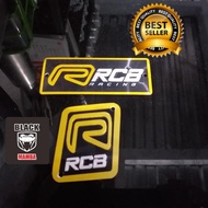 Emblem Knalpot Racing Merk Logo RCB RACING Kotak dan Panjang