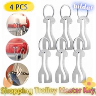 HILDAR Trolley Master Key Token, Reusable Coin Holder Shopping Cart Token, Portable Detachable Metal