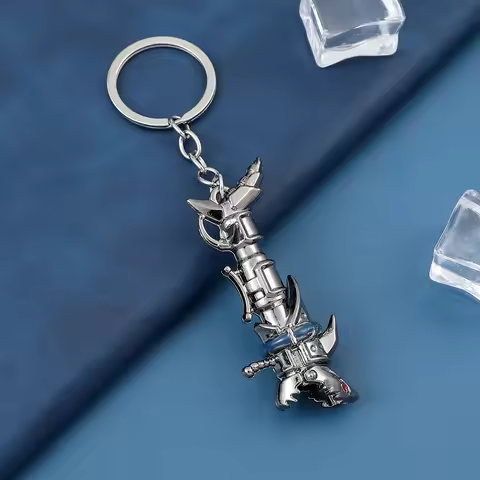 Popular Cartoon Anime Arcane：League of Legends Keychain Fashion Cartoon Pendant Accessories Jinx Coo