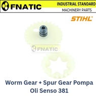 MESIN Worm Gear Spur Gear Oil Pump Senso 381 SET Senso MS381 Fnatic Chainsaw