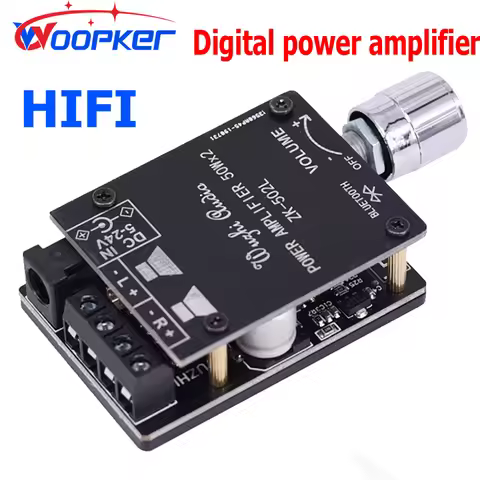ZK-502L HIFI Sound Amplifier Digital Amplifier Module Audio Wireless Bluetooth High Quality 50W*2 Ho