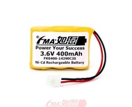 Battery Ni-Cd 2/3Aa 3.6V 400Mah Rechargeable Cell For Elton Fr-300 Emergency Radio With Connector