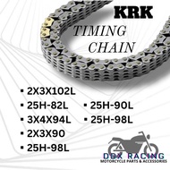 DDX RACING MOTORCYCLE TIMING CHAIN 2X3X86, 2X3X90, 3X4X94L, 2X3X102L, 25H-82L, 25H-90L, 25H-98L