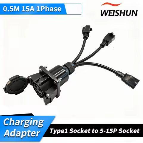 220V Type 1 J1772 to Socket NEMA 5-15/5-20 EV Charger Adapter With 0.3M Cable For E-Bike/Scooter/One