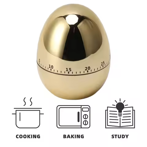 60 Minutes Egg Model Mechanical Timer Cooking Alarm Clock Manual Timer for Kitchen Egg Model Mechani