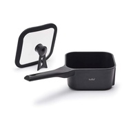 Square frying pan Sutto (スット) 16×8 cm, compatible with all heat sources (gas and induction), black, 