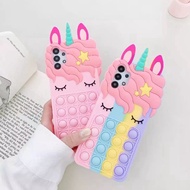 OPpo  A16  A55S A15 A15S A35 2021 A3s A12E A7 A12 F9 A53 A33 A32 A1K C1 C2   Rainbow pop it Unicorn 